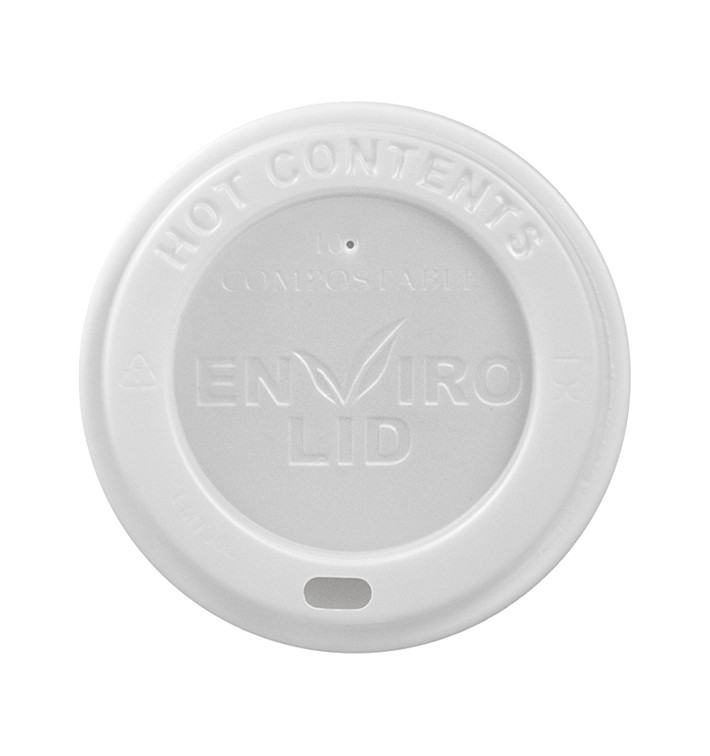 Tampa em CPLA para Copo 12, 16 y 22 Oz Ø9,0cm (1000 Uds) Tampa em CPLA para Copo 12, 16 y 22 Oz Ø9,0cm (1000 Uds)