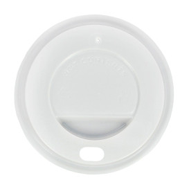 Tampa Perfurada Copo Branco 4Oz/120 ml Ø6,2cm (100 Uds)