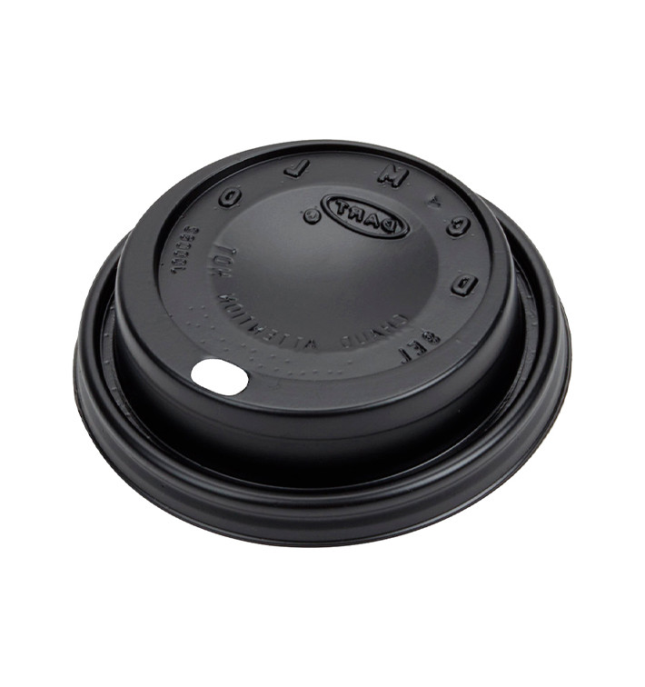 Tampa Perfurada Copo Preto 8Oz/240ml Ø8,1cm (100 Uds) Tampa Perfurada Copo Preto 8Oz/240ml Ø8,1cm (100 Uds)