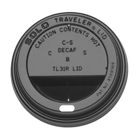 Tampa Perfurada Preto Copo 10 Oz/300 ml Ø8,4cm (1000 Uds)