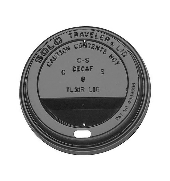 Tampa Perfurada Preto Copo 10 Oz/300 ml Ø8,4cm (1000 Uds) Tampa Perfurada Preto Copo 10 Oz/300 ml Ø8,4cm (1000 Uds)