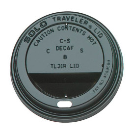 Tampa Perfurada Copo Preto 6 e 8Oz Ø8,0cm (100 Uds)