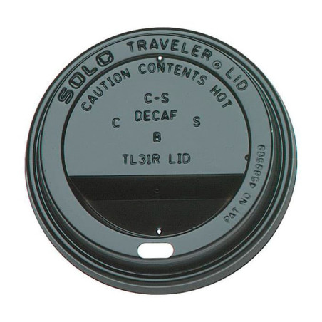 Tampa Perfurada Copo Preto 6 e 8Oz Ø8,0cm (1000 Uds)