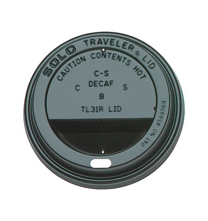 Tampa Perfurada Copo Preto 12, 16 e 20 Oz Ø8,9cm (100 Uds) Tampa Perfurada Copo Preto 12, 16 e 20 Oz Ø8,9cm (100 Uds)