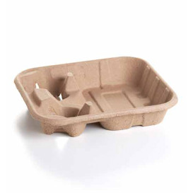 Bandeja Menu com 2 Porta-Copos de Cartão Take Away (250 Uds)