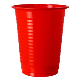 Copo Amido Milho PLA Vermelho 200ml (50 Uds)