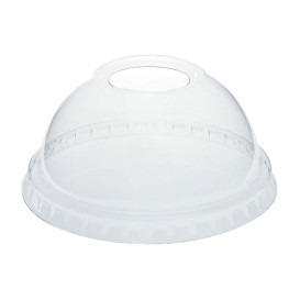 Tampa Cúpula Perfurada PLA Transp. Ø9,5cm (100 Uds)