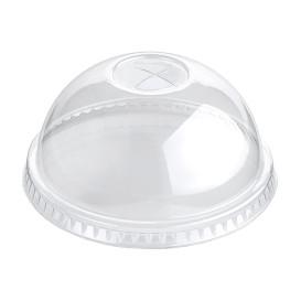 Tampa Cupula Cruz PET Transparent  Ø9,4cm (100 Uds)