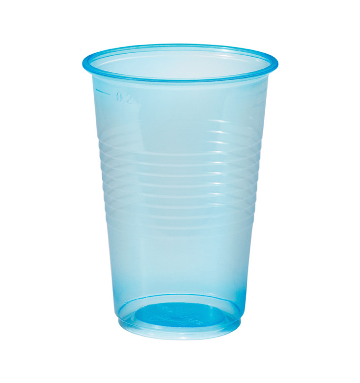 Copo de Plastico PP Azul Transp. 230ml (100 Unidades) Copo de Plastico PP Azul Transp. 230ml (100 Unidades)