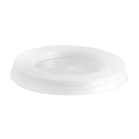 Tampa de Plastico PS para Copos 166, 200 y 230ml Ø7,0cm (100 Unidades)