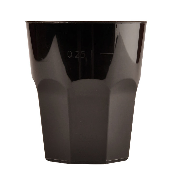 Copo Plastico para Coctel Preto PP Ø84mm 270ml (20 Uds) Copo Plastico para Coctel Preto PP Ø84mm 270ml (20 Uds)