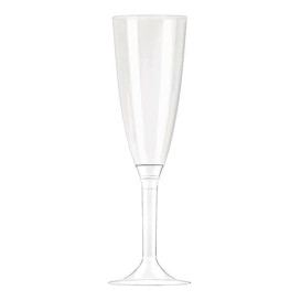 Copo Flute Champanhe Transparente PS 100ml (100 Uds)