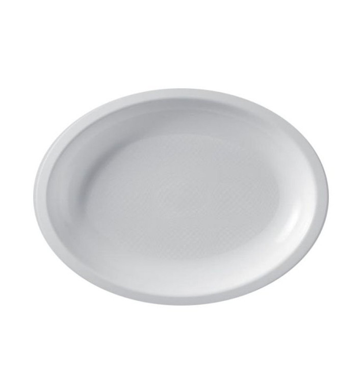 Bandeja de Plastico Oval Branco Round PP 315x220mm (25 Uds) Bandeja de Plastico Oval Branco Round PP 315x220mm (25 Uds)