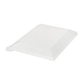 Tampa Plastico PET Transparente 13x13cm (25 Uds)