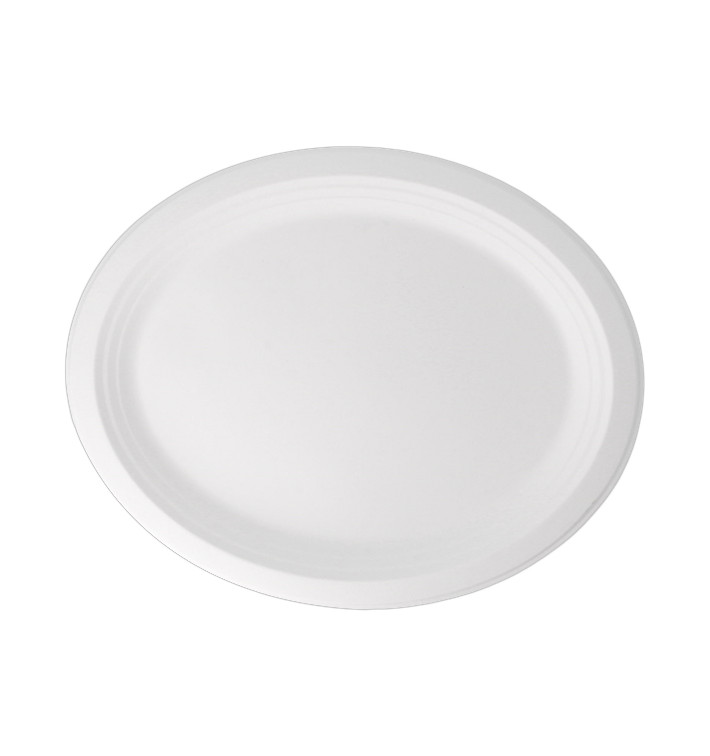 Bandeja da cana-de-açúcar Branco 320x255x21mm (50 Uds) Bandeja da cana-de-açúcar Branco 320x255x21mm (50 Uds)
