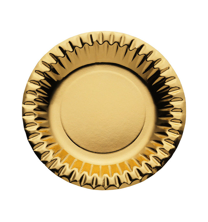 Prato de Cartão "Party"' Ouro Redondo Ø180mm (10 Unidades) Prato de Cartão "Party"' Ouro Redondo Ø180mm (10 Unidades)