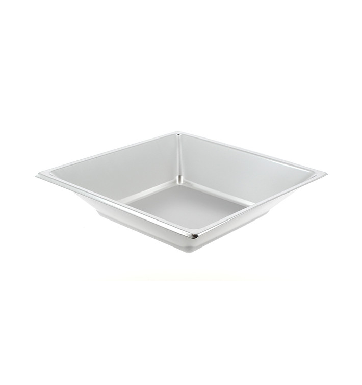 Prato Fundo Quadrado Prata 180mm (5 Uds) Prato Fundo Quadrado Prata 180mm (5 Uds)