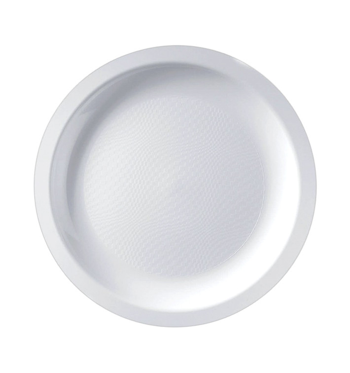 Prato Plastico Raso Branco Round PP Ø185mm (50 Uds) Prato Plastico Raso Branco Round PP Ø185mm (50 Uds)