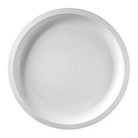 Prato de Plastico Branco Round PP Ø290mm (25 Uds)