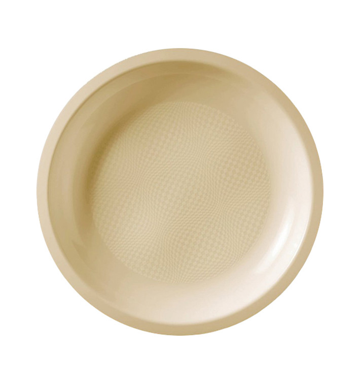 Prato Plastico Raso Creme Round PP Ø220mm (50 Uds) Prato Plastico Raso Creme Round PP Ø220mm (50 Uds)