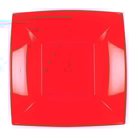 Prato Plastico Fundo Vermelho Nice PP 180mm (300 Uds)