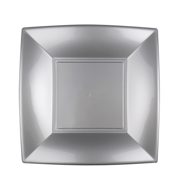 Prato Plastico Raso Cinza Nice PP 230mm (300 Uds) Prato Plastico Raso Cinza Nice PP 230mm (300 Uds)