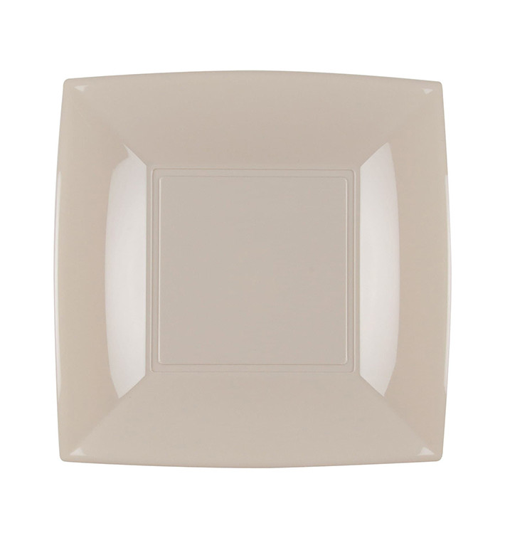 Prato Plastico Raso Bege Nice PP 180mm (300 Uds) Prato Plastico Raso Bege Nice PP 180mm (300 Uds)
