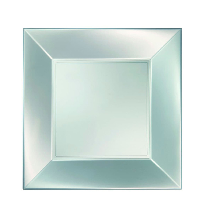 Prato Plastico Raso Prata Nice Pearl PP 290mm (144 Uds) Prato Plastico Raso Prata Nice Pearl PP 290mm (144 Uds)
