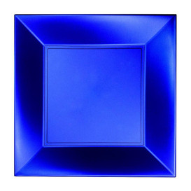 Prato Plastico Raso Azul Nice Pearl PP 230mm(25 Uds)