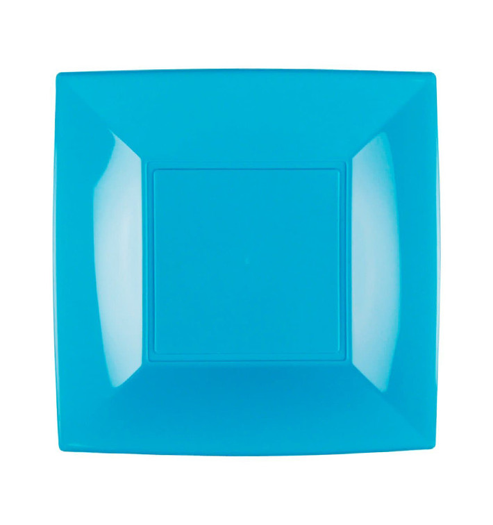 Prato Plastico Raso Turquesa Nice PP 180mm (300 Uds) Prato Plastico Raso Turquesa Nice PP 180mm (300 Uds)