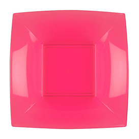 Prato Plastico Fundo Fucsia Nice PP 180mm (25 Uds)