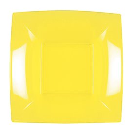 Prato Plastico Fundo Amarelo Nice PP 180mm (300 Uds)