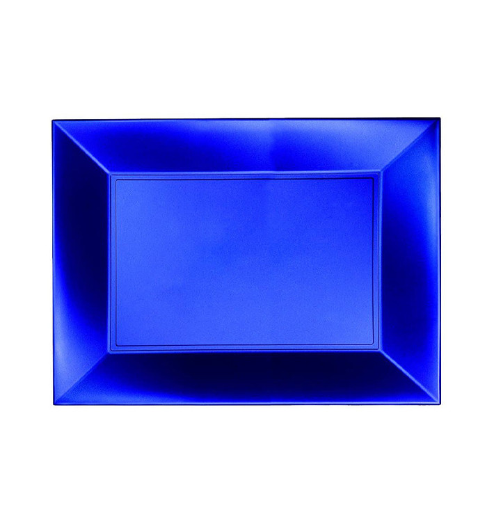 Bandeja de Plastico Azul Nice Pearl PP 280x190mm (12 Uds) Bandeja de Plastico Azul Nice Pearl PP 280x190mm (12 Uds)