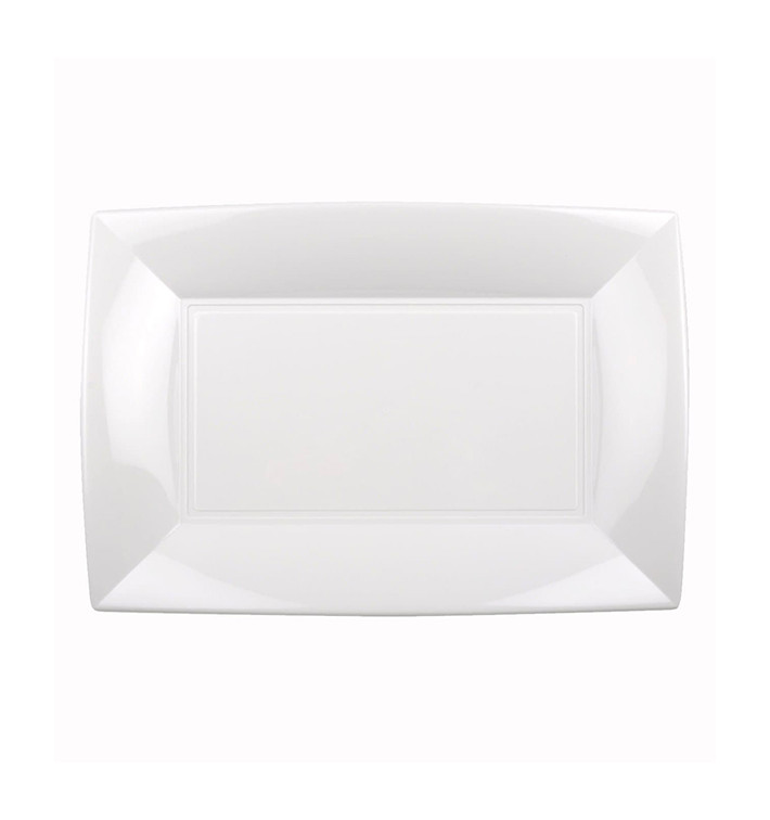 Bandeja de Plastico Branco Nice PP 280x190mm (12 Uds) Bandeja de Plastico Branco Nice PP 280x190mm (12 Uds)