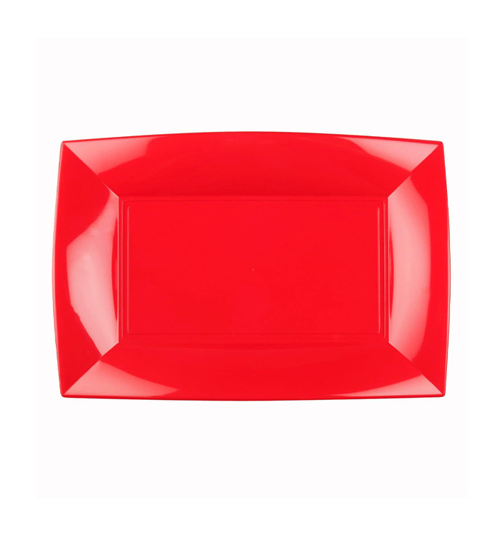 Bandeja de Plastico Vermelho Nice PP 280x190mm (12 Uds) Bandeja de Plastico Vermelho Nice PP 280x190mm (12 Uds)