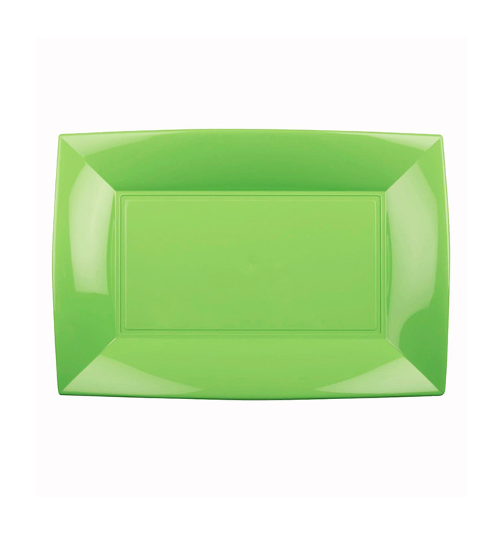 Bandeja de Plastico Verde Limão Nice PP 280x190mm (240 Uds) Bandeja de Plastico Verde Limão Nice PP 280x190mm (240 Uds)