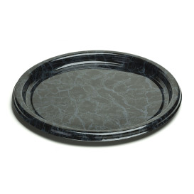 Bandeja Plastico Redonda Marmore 30 cm (5 Uds)