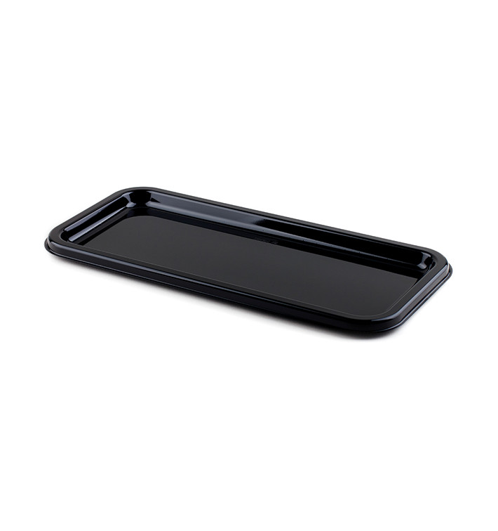Bandeja Plastico Luxo Retang. Preto 35x16cm (50 Uds) Bandeja Plastico Luxo Retang. Preto 35x16cm (50 Uds)