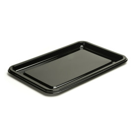 Bandeja Plastico Luxo Retang. Preto 35x24cm (10 Uds)