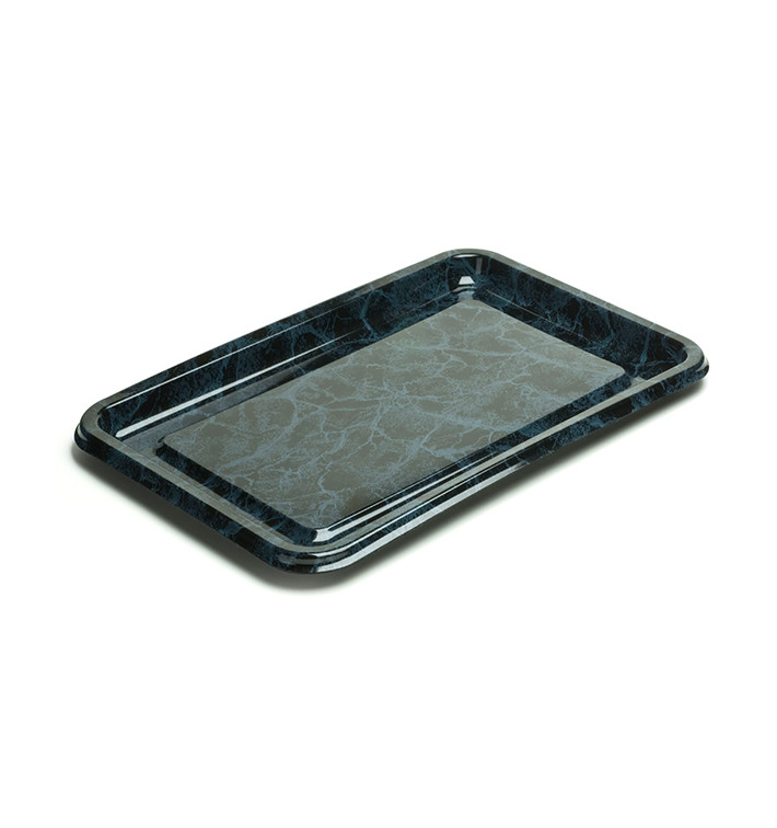 Bandeja Plastico Luxo Retang. Marmore 46x30cm (5 Uds) Bandeja Plastico Luxo Retang. Marmore 46x30cm (5 Uds)