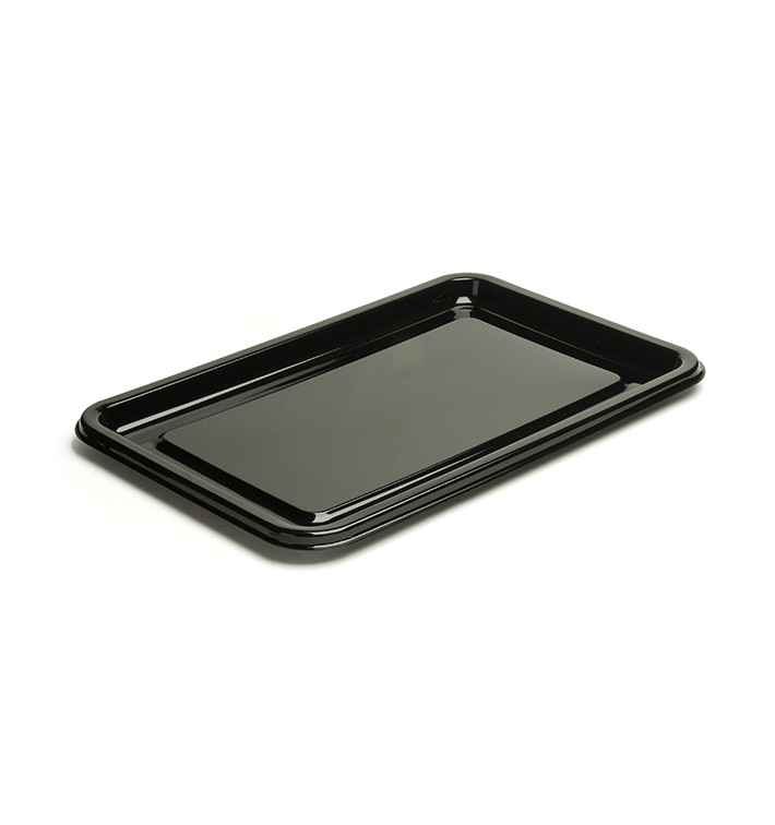 Bandeja Plastico Luxo Retang. Preto 46x30cm (10 Uds) Bandeja Plastico Luxo Retang. Preto 46x30cm (10 Uds)