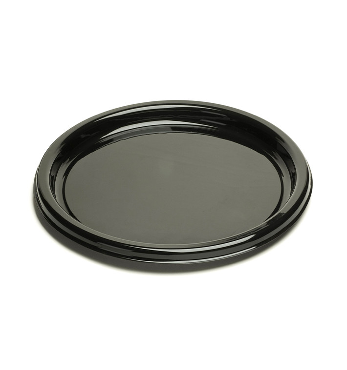 Prato Plastico Redondo Preto 23cm (250 Uds) Prato Plastico Redondo Preto 23cm (250 Uds)