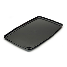 Bandeja Plastico Rigido Retang. Preto 30x45cm (5 Uds)