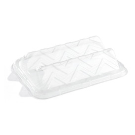 Tampa Plastico Trasp. Bandeja 35x24x8cm (5 Uds)