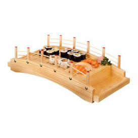 Bandeja Ponte para Sushi  de Madeira 43x21,5x12,5cm (1 Ud)
