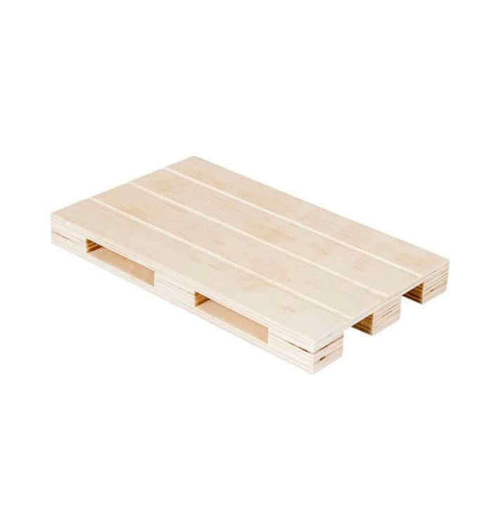 Bandeja Mini Palete de Madeira 30x20x2cm (1 Ud) Bandeja Mini Palete de Madeira 30x20x2cm (1 Ud)