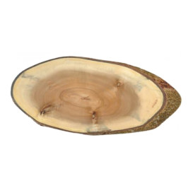 Bandeja Oval Apresentação Madeira 406x203x19mm (1 Ud)
