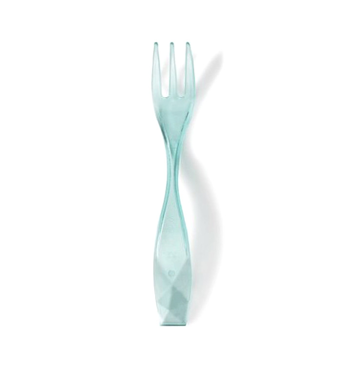 Mini Garfo Degustação "Charme" Water Green 100 mm (2400 Uds)