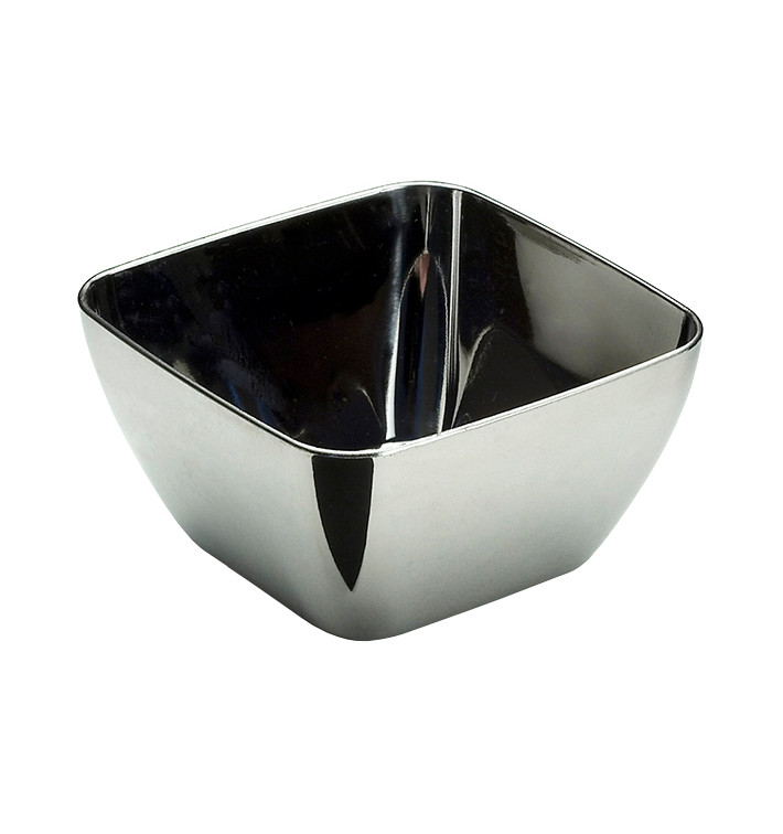 Tigela Degustação de Plástico Prata 5x5x3 cm 75ml (200 Uds) Tigela Degustação de Plástico Prata 5x5x3 cm 75ml (200 Uds)