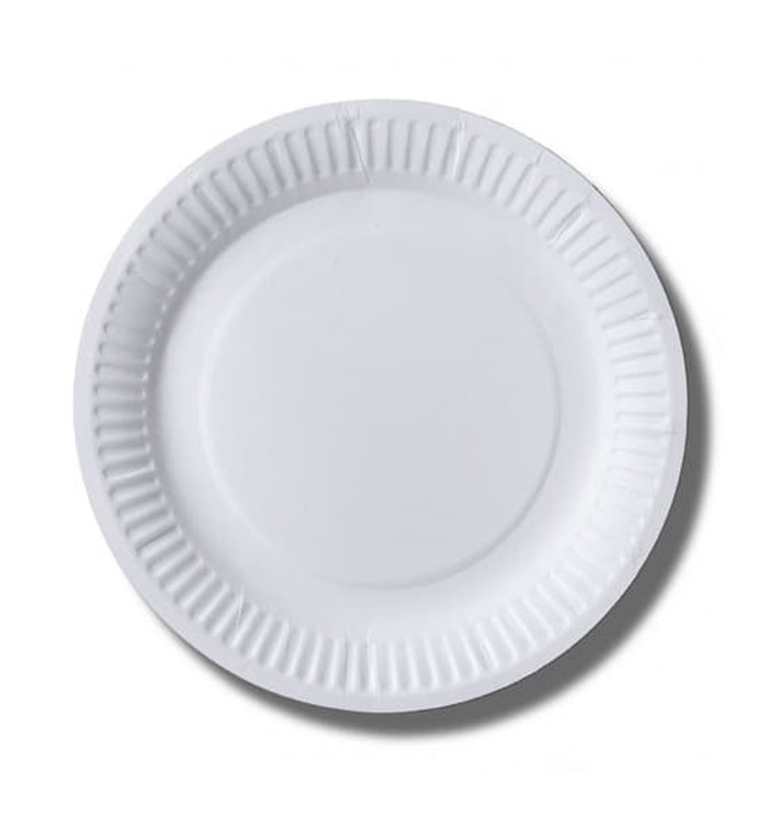 Prato de Papel Biocoated Branco Ø18 cm (800 Uds) Prato de Papel Biocoated Branco Ø18 cm (800 Uds)